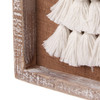 Decorative Inset Wooden Box Sign - White Bohemian Style Tassel Tree 4x5 - Christmas Collection from Primitives by Kathy