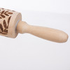 Small Wooden Embossing Rolling Pin - Mushrooms & Florals 13.75 Inch - Cottage Collection from Primitives by Kathy