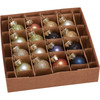 Set of 16 Glass Bulb Christmas Ornaments - Various Colors - (1 Inch Diameter Bulbs) from Primitives by Kathy