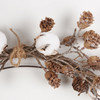 Decorative Artificial Wreath - Pinecone Cotton With Frosty Finish - 15.75 In - Christmas Collection from Primitives by Kathy