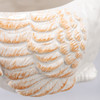 Decorative White Glaze Ceramic Planter - Turkey - 7.25 Inch - Fall & Harvest Collection from Primitives by Kathy