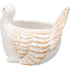 Decorative White Glaze Ceramic Planter - Turkey - 7.25 Inch - Fall & Harvest Collection from Primitives by Kathy