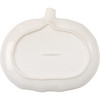 Decorative White Glaze Ceramic Pumpkin Shaped Serving Plate - 10 Inch from Primitives by Kathy