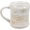 Stoneware Coffee Mug - Snowflake Design - 10 Oz - Christmas Collection from Primitives by Kathy