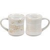 Stoneware Coffee Mug - Snowflake Design - 10 Oz - Christmas Collection from Primitives by Kathy