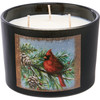 Matte Black Jar Candle - Winter Cardinal In Snowy Pines - Spruce Scent 14 Oz from Primitives by Kathy