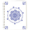 Double Sided Spiral Notebook - Giving Gratitude - Periwinkle Geometric Design (120 Lined Pages) from Primitives by Kathy