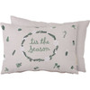 Decorative Cotton Throw Pillow - Tis The Season 15x10 - Winter Greenery & Floral Design from Primitives by Kathy