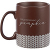 Brown Stoneware Coffee Mug - Good Morning Pumpkin 20 Oz from Primitives by Kathy