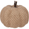 Decorative Woven Burlap Brown Pumpkin Figurine Décor 5.5 In - Fall & Harvest Collection from Primitives by Kathy