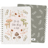 Double Sided Spiral Notebooks - It's Little Things In Life - Mushroom & Floral Design (120 Pages) from Primitives by Kathy