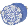 Decorative Cotton & Velvet Shaped Throw Pillow - Periwinkle - Mandala Design 11.5 Inch from Primitives by Kathy