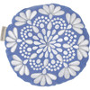 Decorative Cotton & Velvet Shaped Throw Pillow - Periwinkle - Mandala Design 11.5 Inch from Primitives by Kathy