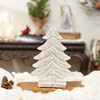 Decorative Wooden Christmas Tree Figurine - White Wash Design 9x11 from Primitives by Kathy