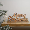 Decorative Bohemian Style Word Art Wooden Decor Sign - Merry Christmas - 16 Inch from Primitives by Kathy