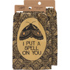 Cotton Kitchen Dish Towel - I Put A Spell On You - Rustic Moth Design 28x28 from Primitives by Kathy