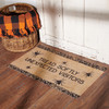 Decorative Entryway Door Mat Rug - Tread Softly Unexpected Visitors - 34x20 - Rustic Spider Design from Primitives by Kathy