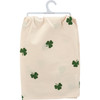 Cotton Kitchen Dish Towel - Nothing But Happiness - Shamrock Design 28x28 from Primitives by Kathy