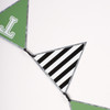 Decorative Green & White Metal Pennant Banner - Go Team 62 In x 5.5 In Sport Collection from Primitives by Kathy