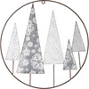 Decorative Metal Wall Décor Sign - Forest Trees - 18.5 Inch Diameter- Christmas Collection from Primitives by Kathy