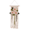 Decorative Cotton & Macrame Yarn Wall Decor Hanging - Floral Design 33 Inch from Primitives by Kathy