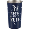 Golf Lover Blue & White Stainless Steel Drink Tumbler - Kiss My Putt - 22 Oz from Primitives by Kathy