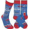 Colorfully Printed Cotton Socks - I'd Rather Be Tailgating from Primitives by Kathy