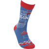Colorfully Printed Cotton Socks - I'd Rather Be Tailgating from Primitives by Kathy