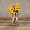 Decorative Glass Vase With Artificial Flowers - Yellow Daisies 7 Inch from Primitives by Kathy