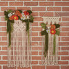 Decorative Cotton & Macrame Yarn Wall Hanging Decor - Colorful Floral Blooms from Primitives by Kathy