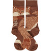 Colorfully Printed Cotton Socks - For Fox Sake from Primitives by Kathy