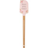 Double Sided Silicone Spatula - Love You Most - Pink Floral Design 13 Inch from Primitives by Kathy