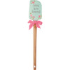 Double Sided Silicone Spatula With Wooden Handle - You Are Loved - Floral Design 13 Inch from Primitives by Kathy