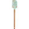 Double Sided Silicone Spatula With Wooden Handle - You Are Loved - Floral Design 13 Inch from Primitives by Kathy