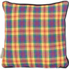 Decorative Cotton Throw Pillow - Pride Plaid Design 12x12 from Primitives by Kathy