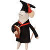 Felt Graduate Mouse Figurine With Graduation Cap & Gown & Diploma 5.5 Inch from Primitives by Kathy