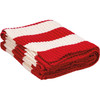 Red & White Striped Cotton Throw Blanket 50 Inch x 60 Inch from Primitives by Kathy