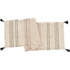 Decorative Cotton Table Runner Cloth - Woven Neutral Colors With Tassels 52x15 from Primitives by Kathy