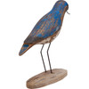 Decorative Wooden Willet Bird Figurine Decor - Rustic Distressed Design - 7 Inch - Beach House Collection from Primitives by Kathy