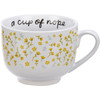 Stoneware Coffee or Tea Mug - A Cup Of Nope 20 Oz - Yellow Flowers Design from Primitives by Kathy