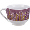 Stoneware Coffee or Tea Mug - A Cup Of Strength 20 Oz - Purple Daisy Flower Design from Primitives by Kathy