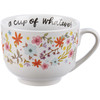Stoneware Coffee or Tea Mug - A Cup Of Whatever 20 Oz - Colorful Floral Design from Primitives by Kathy