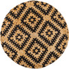 Decorative Round Jute Table Placemat - Bicolor Aztec Weave - 15 Inch Diameter from Primitives by Kathy