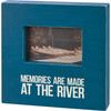 Decorative Wooden Photo Picture Frame Box Sign - Memories Are Made At The River (Holds 6x4 Photo) from Primitives by Kathy