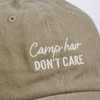 Adjustable Cotton Baseball Cap - Camp Hair Don't Care - Lake & Cabin Collection from Primitives by Kathy