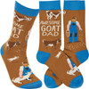 Colorfully Printed Cotton Socks - Awesome Goat Dad - Farmhouse Collection from Primitives by Kathy