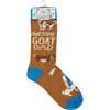 Colorfully Printed Cotton Socks - Awesome Goat Dad - Farmhouse Collection from Primitives by Kathy