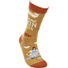 Colorfully Printed Cotton Socks - Awesome Chicken Mom - Farmhouse Collection from Primitives by Kathy