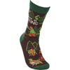 Colorfully Printed Cotton Novelty Socks - I'd Rather Be Hunting from Primitives by Kathy