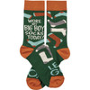 Colorfully Printed Cotton Novelty Socks - Wore My Big Boy Socks Today - Let's Go from Primitives by Kathy